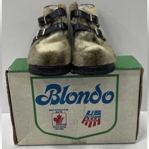 🏔️ Vintage Blondo Canada Real Fur Ski Boots 60s 70s Après-Ski Size __ Rare